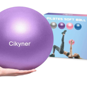 Cikyner Soft Pilates Ball, Small Exercise Ball 9 Inch Mini Gym Ball with Inflatable Straw