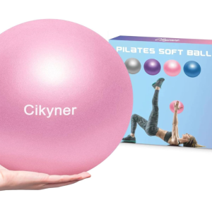 Cikyner Soft Pilates Ball, Small Exercise Ball 9 Inch Mini Gym Ball with Inflatable Straw Balance improving at Home, Gym & Office