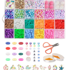 LERUBGA 2000+ Bracelet Making Kit for Girls, DIY Jewellery Making Craft Set with Beads & Unicorn Charms, Art & Craft Gift (5–12 Years)