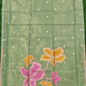 Mint Green Floral Ethnic Suit with Designer Border