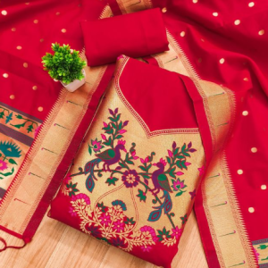 Panzora cotton silk embellished salwar suit material