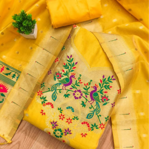 Panzora cotton silk embellished salwar suit material