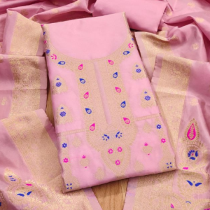 Banarasi silk unstitched suit