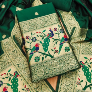 Banarasi silk Unstitched Suit