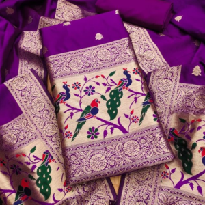 Banarasi silk Unstitched Suit
