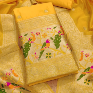 Banarasi silk Unstitched Suit