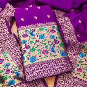 Banarasi silk Unstitched Suit Material