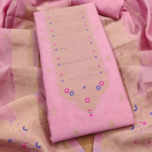 Pure Zari Banarasi Silk Suit Kashmiri Work Dress Material for Woman