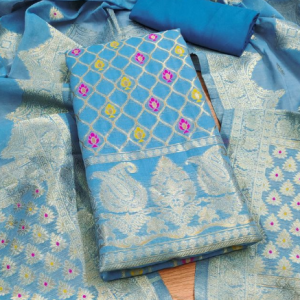 PURE CHANDERI BANARASI SILK SUIT