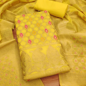 PURE CHANDERI BANARASI SILK SUIT