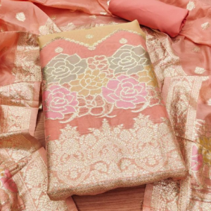 Organza Suit Vol 4 Top banarasi Organza (2:50 M + 0.40 M Sleeve)