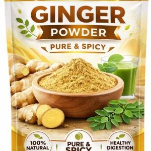 Appu Natural Organio Ginger Powder Organic Dry Ginger Powder Saunth Ground Sonth Hand Pounded For Cooking Baking & Tea - 100 Gm