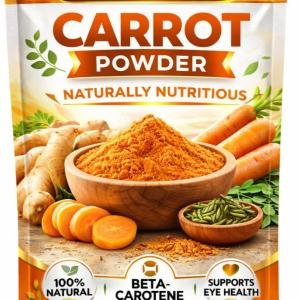Appu Natural Organic Carrot Powder – 100% Pure, Natural & Non-GMO | Rich in Beta-Carotene & Vitamins A, C, K 100 g