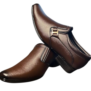 Men’s Formal Slip-On Shoes | Classic Leather Finish Office Shoes with Cushioned Sole for Business, Wedding & Daily Formal Use