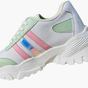 Women’s Chunky Sneakers | Stylish Casual Sports Shoes for Girls | Lightweight Comfort Sole with Trendy Pastel Design | Walking, Daily Use, College Use