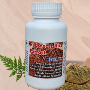 Red Yeast Rice Extract Capsule - 60 Capsules (Get One Bottle 50ml Red Yeast Rice Extract Drops Free)
