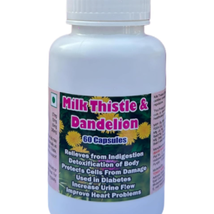 Milk Thistle And Dandelion Capsule - 60 Capsules (Get One Bottle 50ml Milk Thistle and Dandelion Drops Free)
