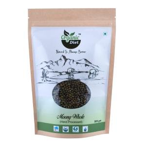 🌱 Product: Organic Fresh & Pure Organic Moong Whole Dal (Mung Bean Dal / Mung Ki Dal) – 500 gm