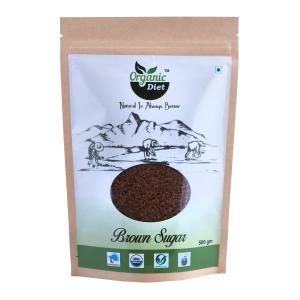 Organic Diet Fresh & Pure Organic Desi Brown Sugar (Raw Sugar | Brown Shakkar | Demerara Sugar) – 500 g