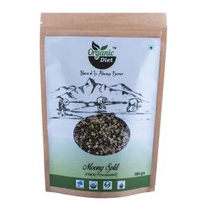 Organic Diet Fresh & Pure Organic Moong Dal (Mung Bean Dal | Mung Ki Dal) Split and Unpolished Pulses, 500 gm