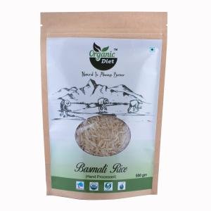 Organic Diet Fresh & Pure Organic Basmati Rice White (Long Grain Rice | Basmati Chawal) – 500 g