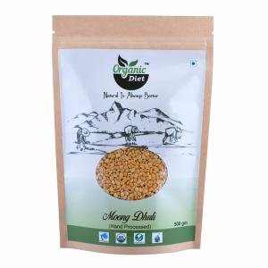 🌱 Product: Organic Fresh & Pure Organic Moong Dal Dhuli (Mung Bean Dal / Mung Ki Dal Dhuli) – 500 gm