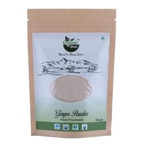 Organic Diet Fresh & Pure Organic Ginger Powder (Dry Ginger Root Powder | Sonth Powder) – 100 g