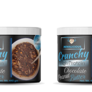 MEWALICIOUS Peanut Butter, 400 gm (Pack of 2) |50.05 gm Protein