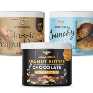 MEWALICIOUS Peanut Butter Classic, 25 gm Protein, Creamy + Peanut Butter Classic