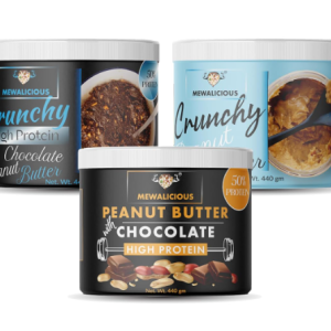 MEWALICIOUS Peanut Butter Classic, 25 gm Protein, Crunchy + High Protein Peanut Butter, 50.05 gm Protein