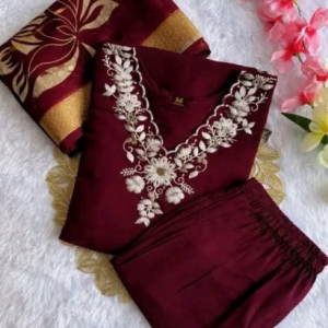 Rayon Slub  Women Kurti With Bottomwear