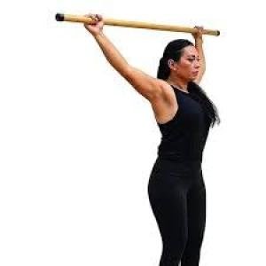 Silambam Rattan Cane Stick, 5.5 Feet (167.6 cm), Martial Arts Bo Staff, Training Stick, Redbrown