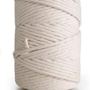 SK Cotton Cord, 5mm x 37m, Natural White, Plant Hanger Rope for DIY Crafts and Knitting