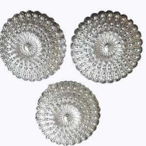 German Silver Coated Decorative Serving Bowls with Lid, Pack of 3, Return Gift