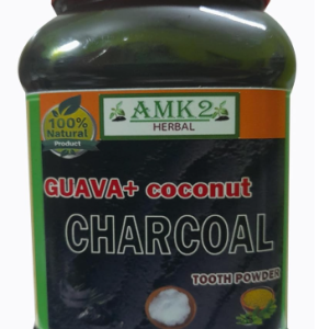 AMK Herbal Guava and Coconut Charcoal Tooth Powder, 100% Natural