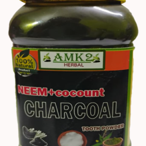 AMK Herbal Neem and Coconut Charcoal Tooth Powder, 200g, Natural Teeth Whitening and Fresh Breath