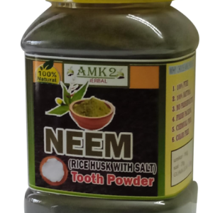 AMK2 Natural Neem Rice Husk Tooth Powder, Chemical-Free Herbal Dental Care, 200g