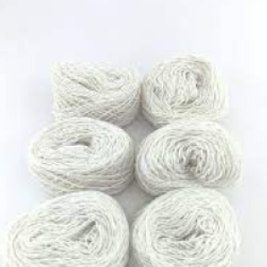 Cotton Flower tyings, Natural White, 6 Pieces