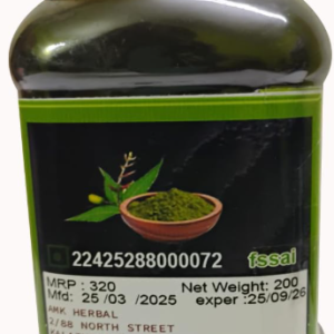 Natural Neem Tooth Powder with Coconut Charcoal, Chemical-Free, 200g