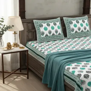Mor Pankh Cotton Bedsheet Set