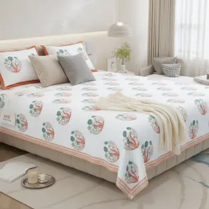 Classic Cotton Double Bed Sheet Set