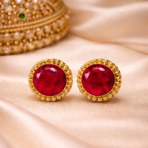Natural Synthetic Ruby Red Heritage Gemstone Cufflinks For Man