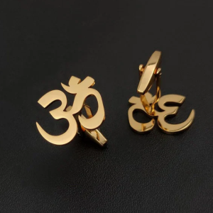 Premium Om Cufflinks – Gold or Silver Plated