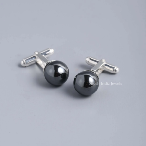 Natural Sophisticated Hematite Stone (Black Onex) Cufflinks for the Modern Gentleman