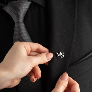 Personalized Initial Letters Brooch, Bride - Groomsmen