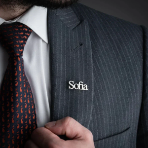 Personalized Nameplate Brooch and Company Name Badge