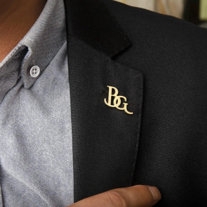 Custom Name Initials Brooch Pin For Men