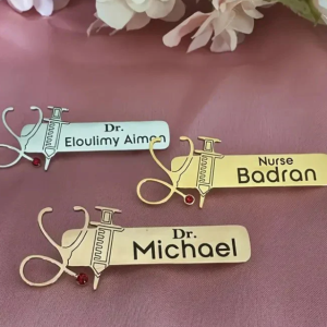 Custom Doctors and Nurses Names Brooch