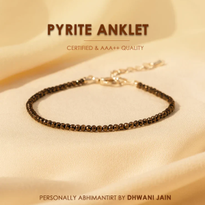 Pyrite Diamond Cut Anklet: Attracts Wealth and Abundance