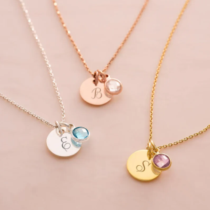 Initials Birtstone Necklace